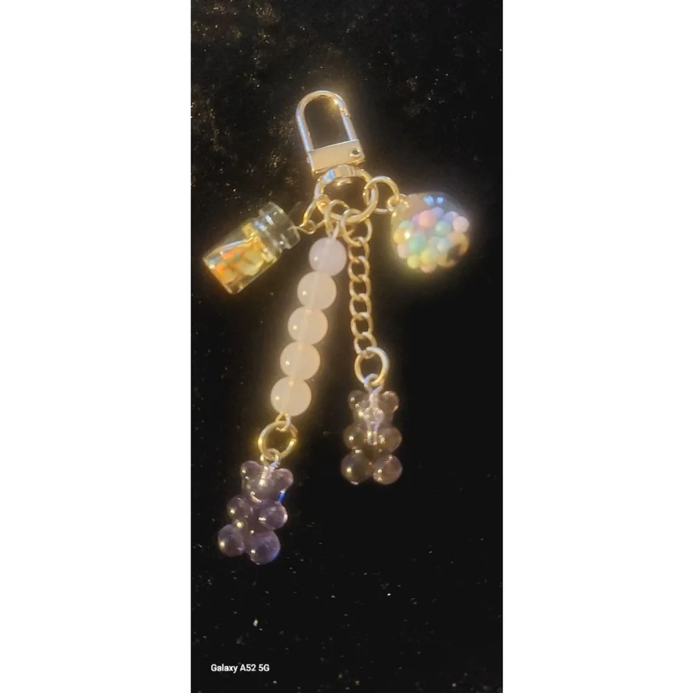 Gummy bear Keychain Purple and White